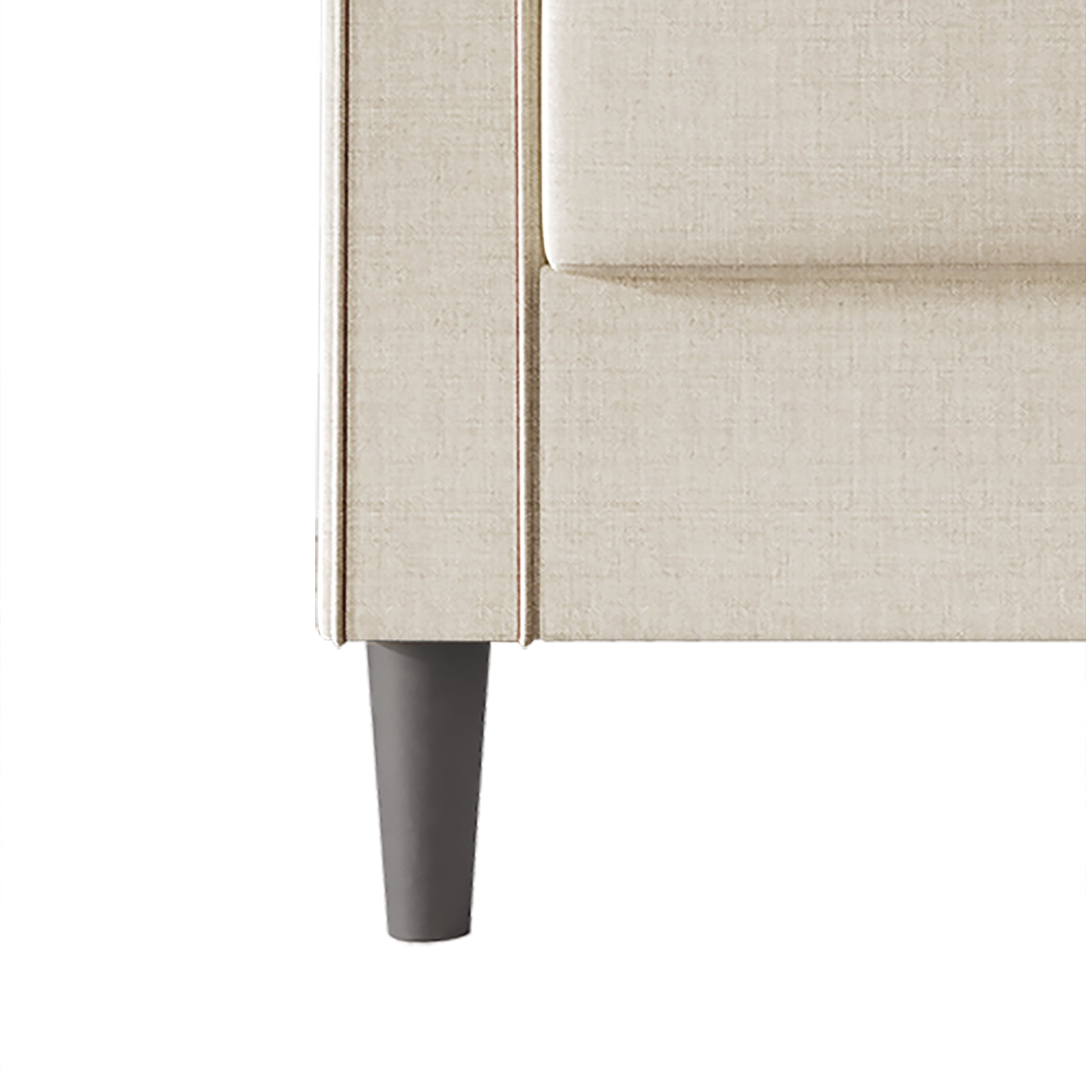 Castle Place Classic Linen Upholstered Loveseat, Beige