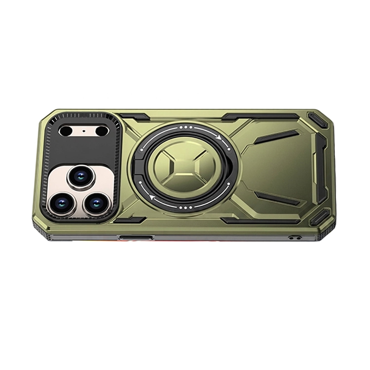 Rotating Stand Armor MagSafe Case for iPhone 17 Pro - Army Green