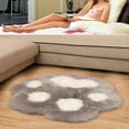 thumbnail image 6 of OEFNTAC Plush Paw Shaped Area Rug Soft Non-Slip Faux Wool Carpet 19.68x23.62 Inches Floor Mat for Bedroom Living Room Nursery, 6 of 6