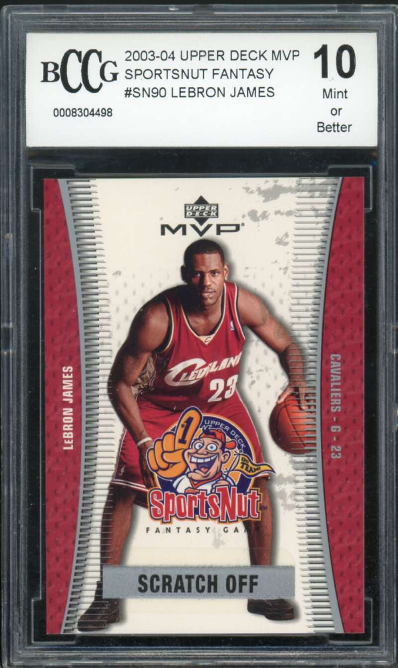 Lebron James Rookie Card 2003-04 Upper Deck MVP #201 BGS 9.5