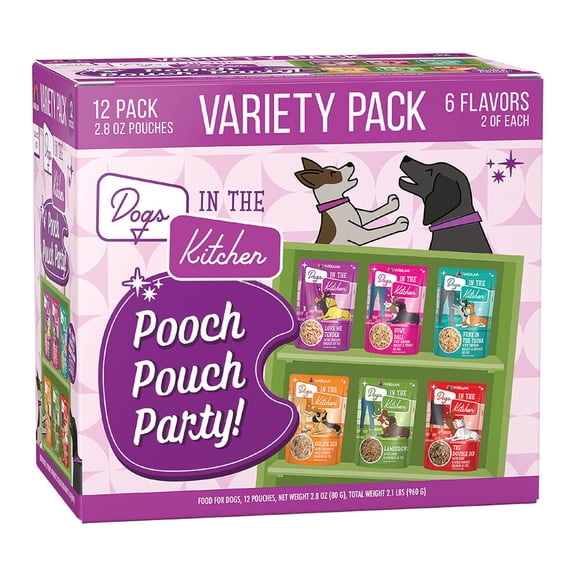Weruva, Can,Adult - Pooch Party Pack - 80 g - 12 pk - Minced - Wet Dog Food