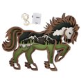 thumbnail image 2 of 3D Wooden Horse Ornaments Wooden Horse Statue With Light String Boxwood Material Exquisite Details Smoother Edges For Home Decor ANGGREK Otros, 2 of 8