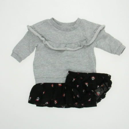 

Pre-owned Gymboree Girls Gray | Black Dress size: 3-6 Months