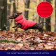 thumbnail image 6 of Hugo & Hudson Reversible Dog Puffer Jacket Coat - Red & Navy - L55, 6 of 7