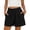 E2-Black Pants, variant on Women's Plus Size Cotton Linen Shorts High Waisted Elastic Pleated Shorts Loose Fit Summer Casual Shorts with Side Pockets S-3XL Navy Shorts