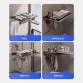 thumbnail image 3 of Wall Mounted Clothes Drying Rack, Collapsible Laundry Drying Rack with Mesh, Hooks for Laundry Bathroom Indoor, Space Saving, 60cm, Clothes Hanger Rack, Retractable Laundry Rack, 3 of 8