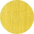 thumbnail image 1 of Ahgly Company Machine Washable Indoor Round Oriental Yellow Industrial Area Rugs, 6' Round, 1 of 4