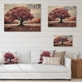 thumbnail image 4 of Designart "Fushia Autumn Tree II" Landscape Trees Print on Natural Pine Wood, 4 of 5