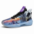 thumbnail image 1 of BINQER Zapatillas de baloncesto fluorescentes unisex, zapatillas de deporte superligeras de caña alta, botas de baloncesto de combate estilo grafiti, 1 of 6