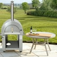 thumbnail image 5 of KOSTCH Pizza Oven Outdoor, Wood Fire & Propane Pizza Oven, 32.5in, Casters,  Stainless Steel, 5 of 12