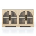 thumbnail image 6 of Bailor Rustic Wood Television Stand for TVs up to 60" with Adjustable Shelves, Natural, 6 of 10