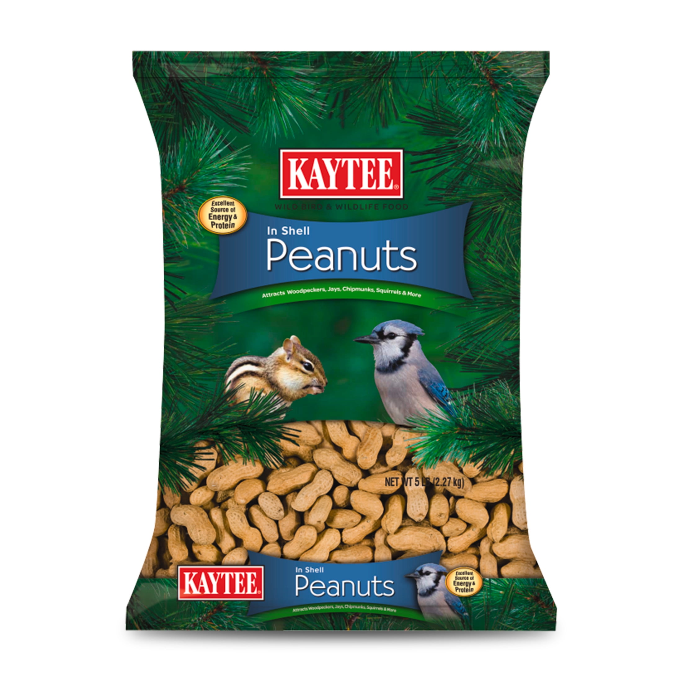 (5 pack) Kaytee In Shell Peanuts Wild Bird Feed, 5 Pounds