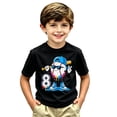 thumbnail image 3 of Boy Tops Size 7-8 Crew Neck Graphic T-Shirts Back To School Short Sleeve T Shirt Top Comfortable Holidays Tops Preppy Clothes for Children, 3 of 4