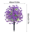 thumbnail image 4 of Ohmyroo Artificial Mum Flower Stake, 17.7 In Plastic Outdoor Floral Decor for Porch and Yard, 4 of 10