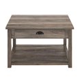thumbnail image 5 of Walker Edison Table Basse Carrée Moderne pour Salon avec Ottoman de Rangement 30 Pouces, Gris Lavé, 5 of 5