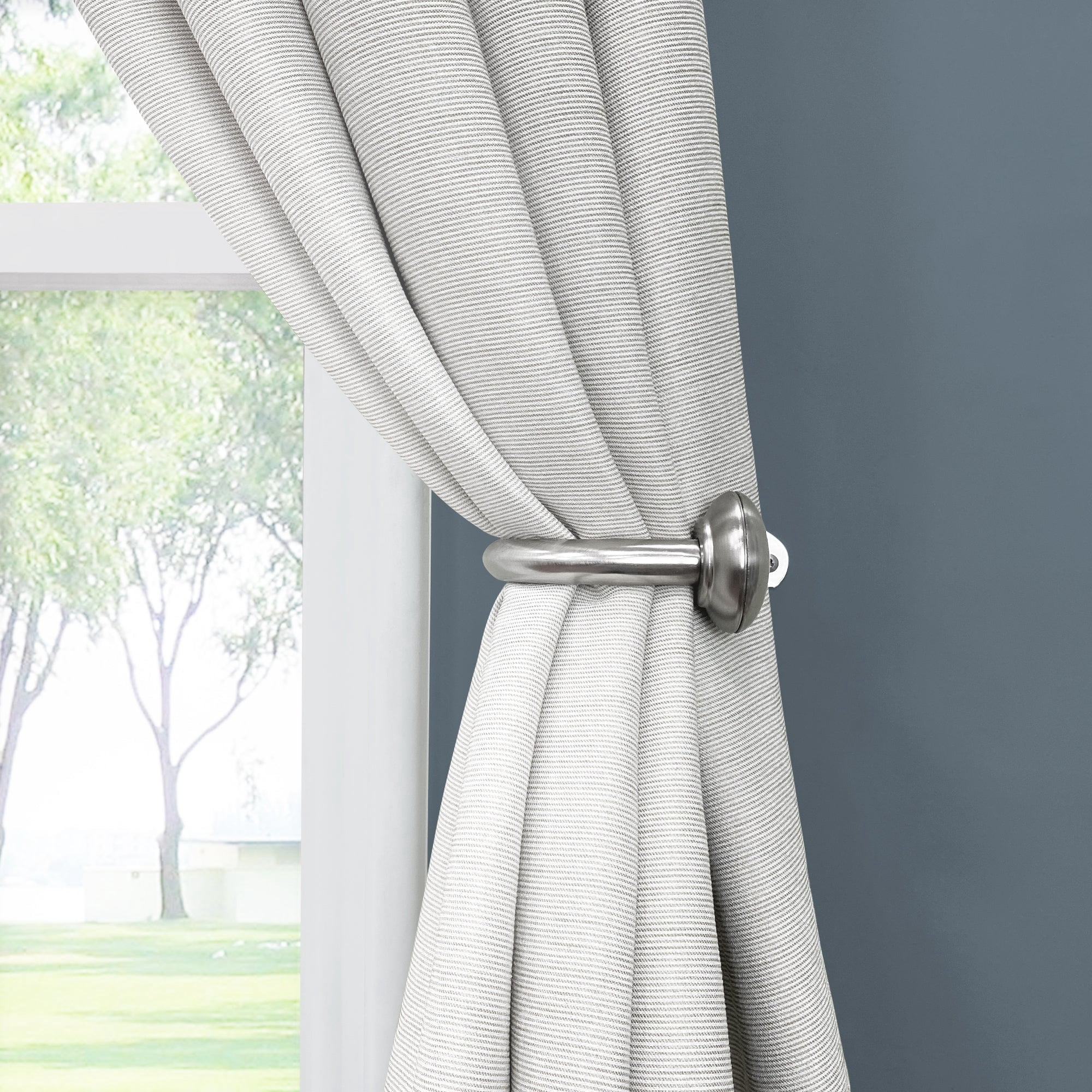 Lumi 3/4 in. Dia. Curtain Holdback (2-Pack / 4-Pack) 2 PACK - Matte Black