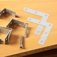 thumbnail image 4 of SOPOTUTU 15Pcs Flat L Shaped Metal Brackets Corner Connectors for Shelves and Cabinets, 4 of 8