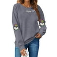 thumbnail image 4 of Women's Christmas Sweatshirts Casual Crew Neck Blouses Top Xmas Holiday Winter Sweater Merry Christmas Letter Printed Long Sleeve Shirts Pullover, 4 of 4