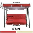 thumbnail image 2 of Outdoor Patio Swing Chair Canopy Replacement, Porch Swing Seat Cover, Waterproof Garden Top Cover Chair Cover Replacement Set, 2 of 8