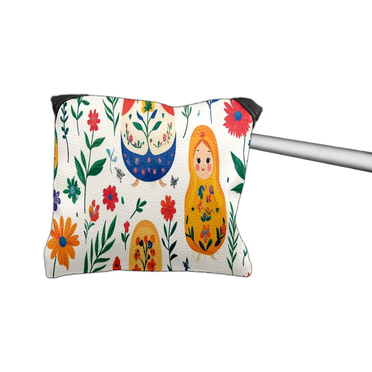 Golf Mallet Putter Cover Premium Leather Waterproof Golf Putter Head Cover with Magnetic Closure Russian Doll