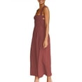 thumbnail image 3 of xiaxaixu Robe d'Été Décontractée pour Femmes Dos Nu Couleur Unie Froncée Longue Robe Mode Nouée Croisée, 3 of 8