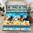 thumbnail image 2 of Castle Fairy Teens Boys Girls Galloping Horse Twin Sheet Sets,Tribal Aztec Bedding, 2 of 7
