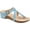 Light Blue, variant on JOURNEE COLLECTION Womens Light Blue 1" Platform Comfort Buckle Accent T-Strap Navara Round Toe Wedge Slip On Thong Sandals Shoes 11