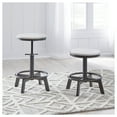 thumbnail image 2 of Signature Design by Ashley Torjin Adjustable Counter Height Bar Stools Set of 2, Vintage White Backless Swivel Stools with Metal Base, 2 of 7