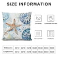thumbnail image 5 of JRXY Nautical Coastal Throw Pillow Covers Ocean Themed Beach Seashell Coral Starfish Pillows Case Soft Cushion Covers for Outdoor Sofa Home Decor White, 5 of 5