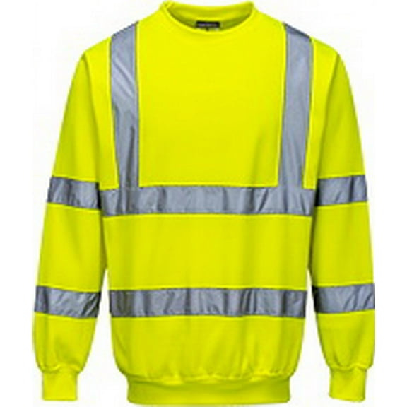Portwest B303 High Visibility Reflective Sweatshirt Yellow, Medium