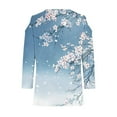 thumbnail image 5 of Teissuly Women's Fashionable Casual 3/4 Sleeve Off Shoulder V-neck Printed Top, 5 of 5