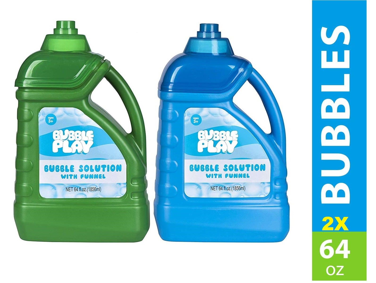 BubblePlay Bottles 64Ounce Bubble Solution Includes Easy Pour