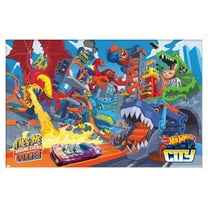 Mattel Hot Wheels - Awesome Around Every Corner Wall Poster, 22.375" x 34" Framed