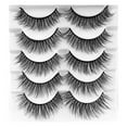 thumbnail image 1 of 5 pares de pestañas postizas de varias capas: aspecto natural y esponjoso, suaves y ligeras, fáciles de aplicar para el maquillaje de ojos diario o de fiesta, 1 of 1