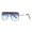 Silver Frame Gray And Blue, variant on Unisex Minimalist One Piece Driving Sunglasses With UV Protection Gold Or Silver Frames And Lens Colors
