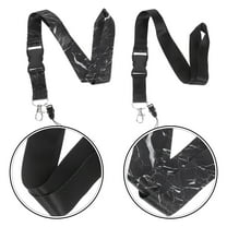 OFFIGAM 2Pcs Black Lanyards for Id Badges Lightweight Decorative Hanging Straps