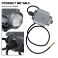 thumbnail image 3 of Electric Bike Led Headlight 12-80V Waterproof Front Lamp Yellow/White Light, 3 of 9