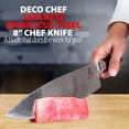thumbnail image 5 of Deco Chef Professional Chef Knife 8-inch Damascus High Carbon Steel - 67 Layers AUS-10 Razor Sharp Japanese Quality with Full Tang Ergonomic Handle, Sharpening Guide Included, 5 of 11