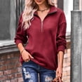 thumbnail image 4 of Mujeres moda casual sólido manga larga camiseta top blusa pulóver Fridja fjkfkj7897, 4 of 7