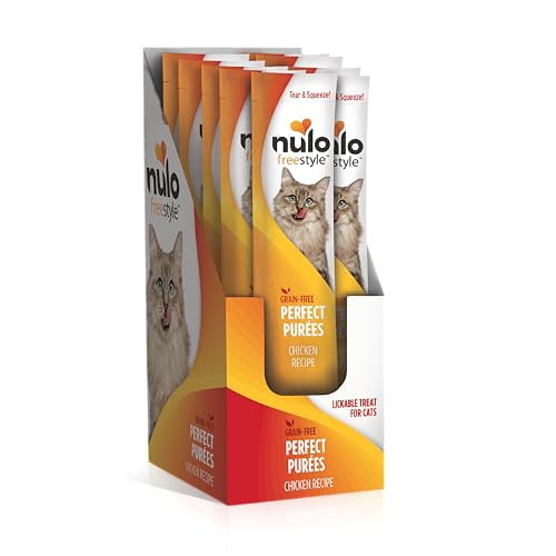 Nulo Freestyle Puretés Parfaites Sans Céréales Friandises Humides Premium pour Chats, Repas Compressible pour Félins, Haute Teneur en Hydratation pour Soutenir l'Hydratation des Chats, 0.5 Once, Poulet