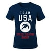 Women's Navy Team USA 2018 Winter Olympics Speed Skating Short Team Sport Pictogram T-Shirt