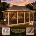 thumbnail image 6 of HOTEEL 10x20 Pop Up Gazebo with Netting, 241 sq ft Extra Large Shade Area Canopy Tent with with 3-Level Adjustable Height, Portable Party Tent for Backyard, Patio, Event, Brown, 6 of 9