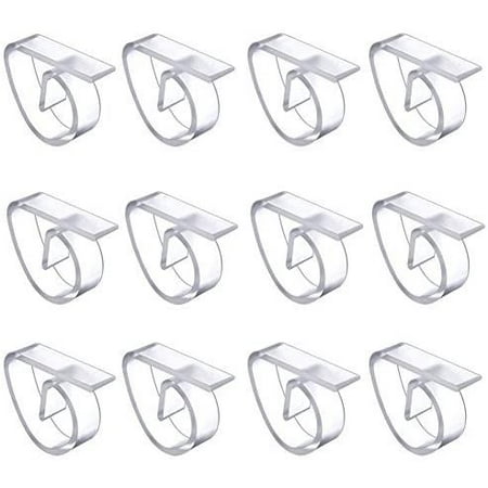 

12 Pcs Tablecloth Clips Transparent Plastic Table Cloth Clip for Outdoor Garden