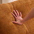 thumbnail image 2 of Demi Bonn 103" 4-Seater Crochet Yarn Fabric Sofa with Full Sponge for Living Room, 4 Pillows for Living Room, Office, Modern Couch Furniture, Orange, 2 of 15