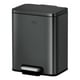 thumbnail image 1 of Bote de basura EKO Madison Acero Inoxidable 12 L Con tapa y pedal Negro, 1 of 5