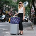 thumbnail image 6 of FORMRS Tote Bag for Women Quilted Large Capacity Travel Work Carry On Shoulder Handbag, Dark Blue Jellyfish Pattern, 6 of 7