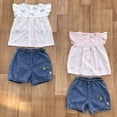 thumbnail image 3 of Ella 2-Piece Top & Denim Shorts Set, 3 of 5