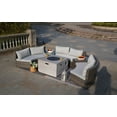 thumbnail image 3 of Abrihome 6-Piece Patio Rattan Wicker Halfmoon Shape Sectional Sofa Conversational Set with Fire Pit Table,Gray, 3 of 9
