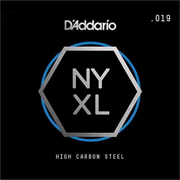 D'Addario NYXL Single Plain Carbon Steel Guitar String | .019