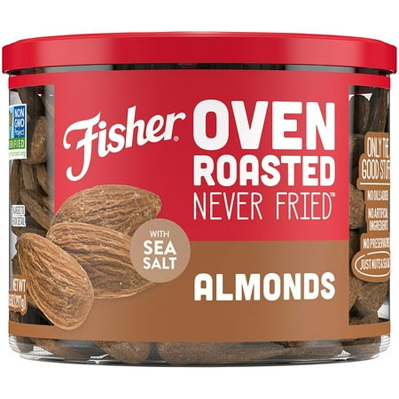 Fisher Snack Oven Roasted Never Fried Almonds With Sea Salt, 10.5 (Best Way To Roast Almonds In Oven)
